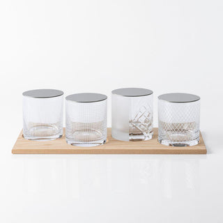 KnIndustrie Kn-Jars set 4 kitchen containers with cedar plank Buy on Shopdecor KNINDUSTRIE collections
