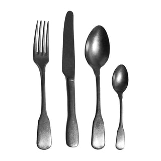 KnIndustrie Brick Lane Set 24 cutlery pvd black stone washed - Buy now on ShopDecor - Discover the best products by KNINDUSTRIE design