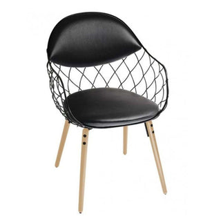 Magis Piña armchair Magis Natural ash/Black/Real black leather - Buy now on ShopDecor - Discover the best products by MAGIS design