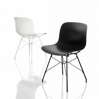 Magis Troy Wireframe chair in black polypropylene with black structure - Buy now on ShopDecor - Discover the best products by MAGIS design