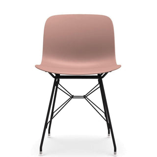 Magis Troy Wireframe chair in polypropylene with black structure Magis Pink 1629C - Buy now on ShopDecor - Discover the best products by MAGIS design