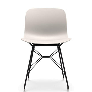 Magis Troy Wireframe chair in polypropylene with black structure Magis White 1735C - Buy now on ShopDecor - Discover the best products by MAGIS design