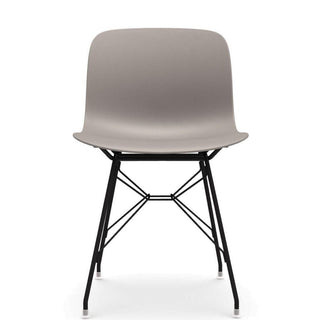 Magis Troy Wireframe chair in polypropylene with black structure Magis Beige 1733C - Buy now on ShopDecor - Discover the best products by MAGIS design