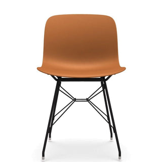 Magis Troy Wireframe chair in polypropylene with black structure Magis Brown 1479C - Buy now on ShopDecor - Discover the best products by MAGIS design