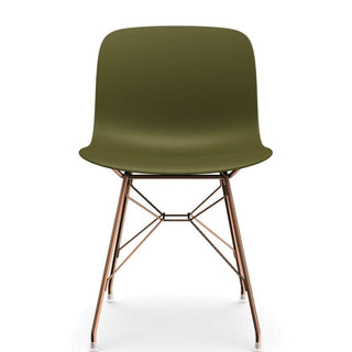 Magis Troy Wireframe chair in polypropylene with copper structure Magis Dark green 1557C - Buy now on ShopDecor - Discover the best products by MAGIS design