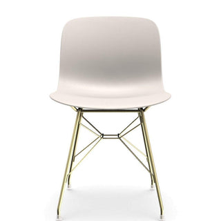 Magis Troy Wireframe chair in polypropylene with golden structure Magis White 1735C - Buy now on ShopDecor - Discover the best products by MAGIS design