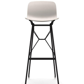 Magis Troy Wireframe high stool in polypropylene with black structure h. 102 cm. Magis White 1735C - Buy now on ShopDecor - Discover the best products by MAGIS design