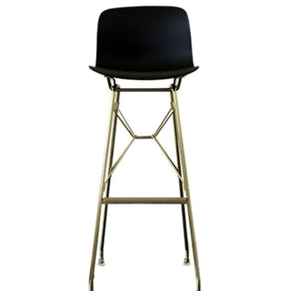 Magis Troy Wireframe high stool in polypropylene with golden structure h. 102 cm. Magis Black 1763C - Buy now on ShopDecor - Discover the best products by MAGIS design