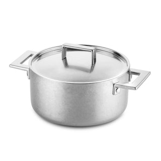 Mepra Attiva Vintage casserole two handles with lid diam. 20 cm. pewter - Buy now on ShopDecor - Discover the best products by MEPRA design
