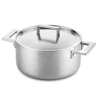 Mepra Attiva Vintage casserole two handles with lid diam. 24 cm. pewter - Buy now on ShopDecor - Discover the best products by MEPRA design