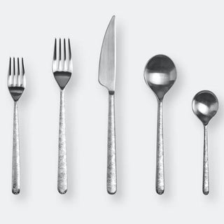 Mepra Linea Leaves 5-piece flatware set stainless steel - Buy now on ShopDecor - Discover the best products by MEPRA design