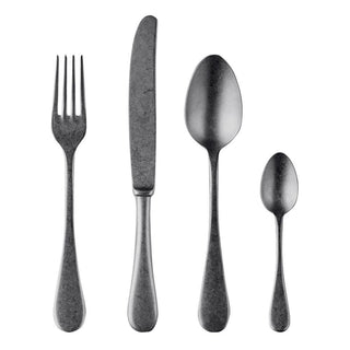 Mepra Michelangelo Vintage 24-piece flatware set pewter Mepra Black Gold Pewter - Buy now on ShopDecor - Discover the best products by MEPRA design