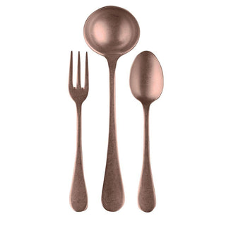 Mepra Michelangelo Vintage 3-piece serving set pewter Mepra Bronze Pewter - Buy now on ShopDecor - Discover the best products by MEPRA design