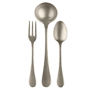Mepra Michelangelo Vintage 3-piece serving set pewter Mepra Champagne Pewter - Buy now on ShopDecor - Discover the best products by MEPRA design