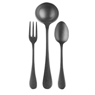 Mepra Michelangelo Vintage 3-piece serving set pewter Mepra Black Gold Pewter - Buy now on ShopDecor - Discover the best products by MEPRA design