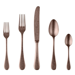 Mepra Michelangelo Vintage 20-piece flatware set pewter Mepra Bronze Pewter - Buy now on ShopDecor - Discover the best products by MEPRA design