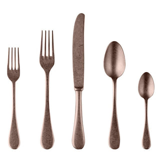 Mepra Michelangelo Vintage 5-piece flatware set pewter Mepra Bronze Pewter - Buy now on ShopDecor - Discover the best products by MEPRA design