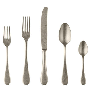 Mepra Michelangelo Vintage 5-piece flatware set pewter Mepra Champagne Pewter - Buy now on ShopDecor - Discover the best products by MEPRA design