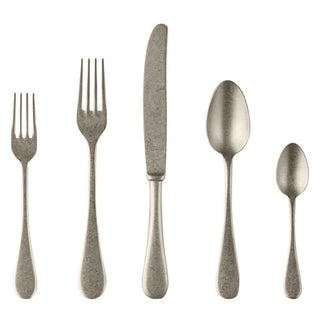 Mepra Michelangelo Vintage 20-piece flatware set pewter Mepra Champagne Pewter - Buy now on ShopDecor - Discover the best products by MEPRA design