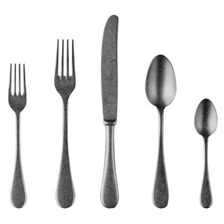 Mepra Michelangelo Vintage 20-piece flatware set pewter Mepra Black Gold Pewter - Buy now on ShopDecor - Discover the best products by MEPRA design