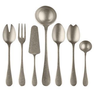 Mepra Michelanelo Vintage 7-piece full serving set pewter Mepra Champagne Pewter - Buy now on ShopDecor - Discover the best products by MEPRA design