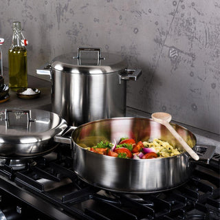 Mepra Stile by Pininfarina frying pan two handles diam. 32 cm. stainless steel - Buy now on ShopDecor - Discover the best products by MEPRA design