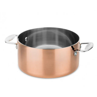 Mepra Toscana Copper casserole with lid diam. 24 cm. - Buy now on ShopDecor - Discover the best products by MEPRA design