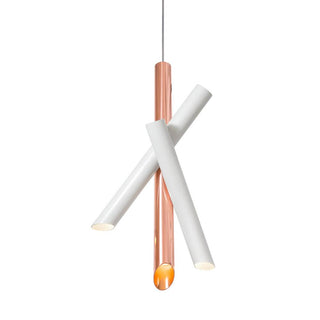 Nemo Lighting Tubes 3 pendant lamp White/Copper - Buy now on ShopDecor - Discover the best products by NEMO CASSINA LIGHTING design