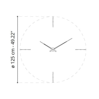 Nomon Merlín T 4T wall clock graphite diam. 125 cm. - Buy now on ShopDecor - Discover the best products by NOMON design