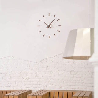 Nomon Sunset I wall clock walnut steel with details in steel - Buy now on ShopDecor - Discover the best products by NOMON design