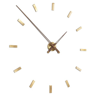 Nomon Tacòn G 12 wall clock brass with hands in walnut wood - Buy now on ShopDecor - Discover the best products by NOMON design