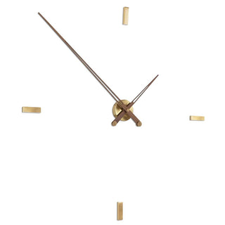 Nomon Tacòn G 4 wall clock brass with hands in walnut wood - Buy now on ShopDecor - Discover the best products by NOMON design