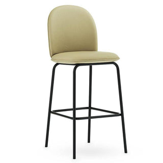 Normann Copenhagen Ace stool full upholstery black steel and seat h. 75 cm. Normann Copenhagen Ace Ultra Leather Honey 41572 - Buy now on ShopDecor - Discover the best products by NORMANN COPENHAGEN design