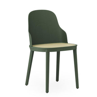 Normann Copenhagen Allez polypropylene chair with molded wicker seat Normann Copenhagen Allez Park Green - Buy now on ShopDecor - Discover the best products by NORMANN COPENHAGEN design