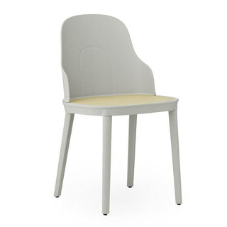 Normann Copenhagen Allez polypropylene chair with molded wicker seat Normann Copenhagen Allez Warm grey - Buy now on ShopDecor - Discover the best products by NORMANN COPENHAGEN design