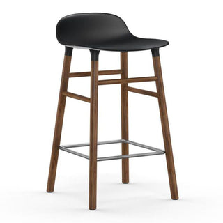 Normann Copenhagen Form walnut bar stool with polypropylene seat h. 65 cm. Normann Copenhagen Form Black - Buy now on ShopDecor - Discover the best products by NORMANN COPENHAGEN design