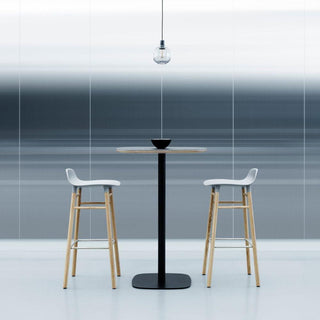 Normann Copenhagen Form oak bar stool with polypropylene seat h. 65 cm. - Buy now on ShopDecor - Discover the best products by NORMANN COPENHAGEN design