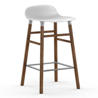 Normann Copenhagen Form walnut bar stool with polypropylene seat h. 65 cm. Normann Copenhagen Form White - Buy now on ShopDecor - Discover the best products by NORMANN COPENHAGEN design