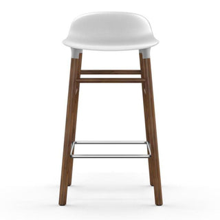 Normann Copenhagen Form walnut bar stool with polypropylene seat h. 65 cm. - Buy now on ShopDecor - Discover the best products by NORMANN COPENHAGEN design