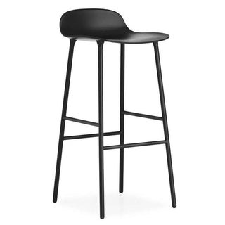 Normann Copenhagen Form steel bar stool with polypropylene seat h. 75 cm. Normann Copenhagen Form Black - Buy now on ShopDecor - Discover the best products by NORMANN COPENHAGEN design