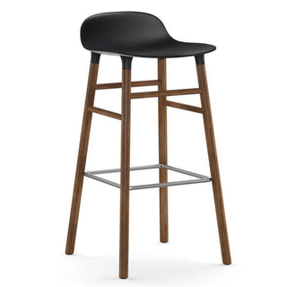 Normann Copenhagen Form walnut bar stool with polypropylene seat h. 75 cm. Normann Copenhagen Form Black - Buy now on ShopDecor - Discover the best products by NORMANN COPENHAGEN design