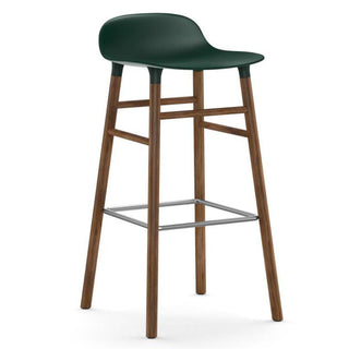 Normann Copenhagen Form walnut bar stool with polypropylene seat h. 75 cm. Normann Copenhagen Form Green - Buy now on ShopDecor - Discover the best products by NORMANN COPENHAGEN design