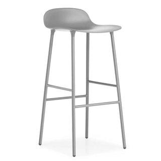 Normann Copenhagen Form steel bar stool with polypropylene seat h. 75 cm. Normann Copenhagen Form Grey - Buy now on ShopDecor - Discover the best products by NORMANN COPENHAGEN design