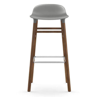 Normann Copenhagen Form walnut bar stool with polypropylene seat h. 75 cm. - Buy now on ShopDecor - Discover the best products by NORMANN COPENHAGEN design