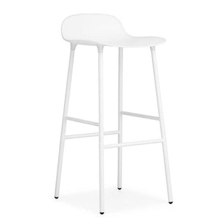 Normann Copenhagen Form steel bar stool with polypropylene seat h. 75 cm. Normann Copenhagen Form White - Buy now on ShopDecor - Discover the best products by NORMANN COPENHAGEN design