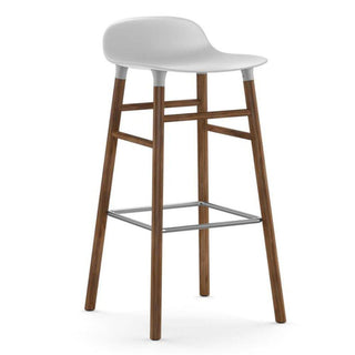 Normann Copenhagen Form walnut bar stool with polypropylene seat h. 75 cm. Normann Copenhagen Form White - Buy now on ShopDecor - Discover the best products by NORMANN COPENHAGEN design