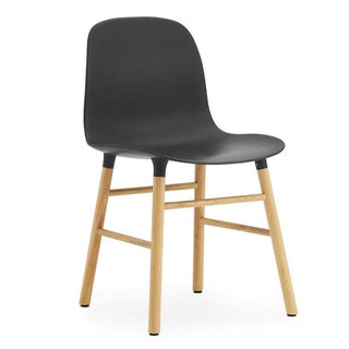 Normann Copenhagen Form polypropylene chair with oak legs Normann Copenhagen Form Black - Buy now on ShopDecor - Discover the best products by NORMANN COPENHAGEN design