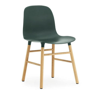 Normann Copenhagen Form polypropylene chair with oak legs Normann Copenhagen Form Green - Buy now on ShopDecor - Discover the best products by NORMANN COPENHAGEN design
