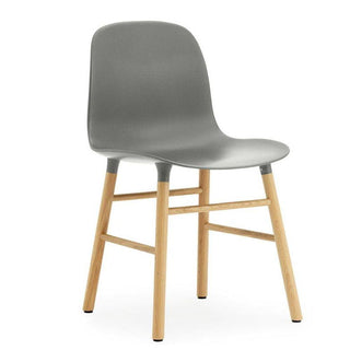 Normann Copenhagen Form polypropylene chair with oak legs Normann Copenhagen Form Grey - Buy now on ShopDecor - Discover the best products by NORMANN COPENHAGEN design