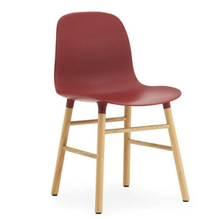 Normann Copenhagen Form polypropylene chair with oak legs Normann Copenhagen Form Red - Buy now on ShopDecor - Discover the best products by NORMANN COPENHAGEN design